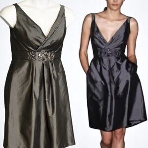 Elegant Gray Sleeveless Dress Lazaro